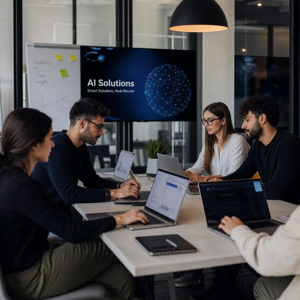 Équipe Kairo Digital en séance de travail sur un projet d'intelligence artificielle